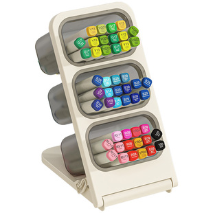 笔筒收纳盒儿童男孩文具彩笔马克笔架大容量书桌置物架斜插式笔筒