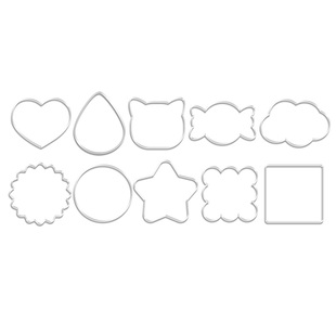 diy咕卡圆盘闪粉渐变咕盘透明镭射亚克力咕卡盘骨卡钥匙扣挂件卡全套女孩装饰手工手账贴纸套装沽盘姑卡片