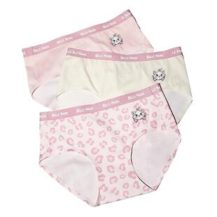 Gukoo/果壳内裤女春夏迪士尼玛丽猫联名新款纯棉裆底无痕女士内裤