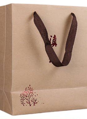 手提袋散茶简约通用牛皮定制