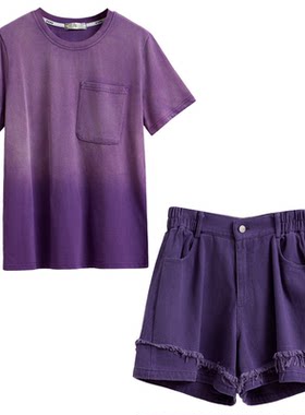 夏季运动休闲套装女2026新款短袖