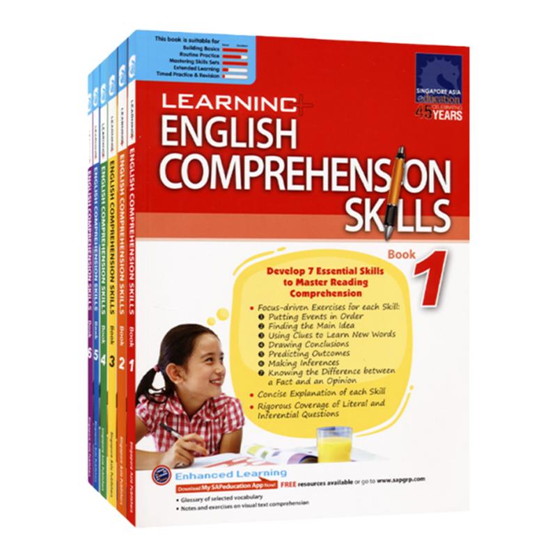 新加坡学习系列阅读理解1-6年级 SAP Learning English Comprehension Skills新加坡英语阅读理解小学练习册 7大阅读技巧 英文原版