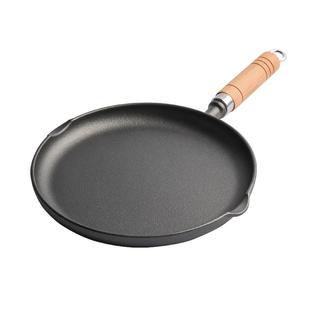 加厚铸铁平底锅烙饼锅家用无涂层不粘锅摊煎饼果子手抓饼煎饼鏊子