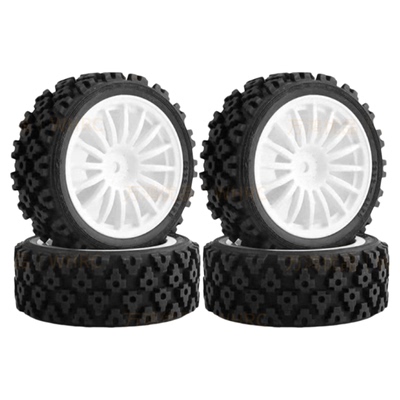 1/10RC遥控拉力车轮毂轮胎12mm结合器67mmX27mm越野竞速漂移配件