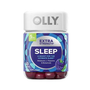 【自营】OLLY褪黑素安瓶软糖5mg睡眠助眠软糖含褪黑素植萃50粒