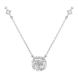 周大生玫瑰星云项链女款纯银S925轻奢高级感锁骨链新年礼物送女友