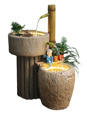 阳台布置落地装饰流水喷泉摆件