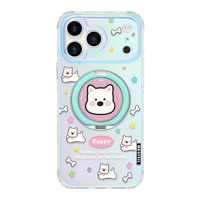 MASFEIL × 可爱西高地适用苹果18Promax手机壳新款Lo9带支架iPhone17Pro保护套ip16高级感15支点超火女13pm