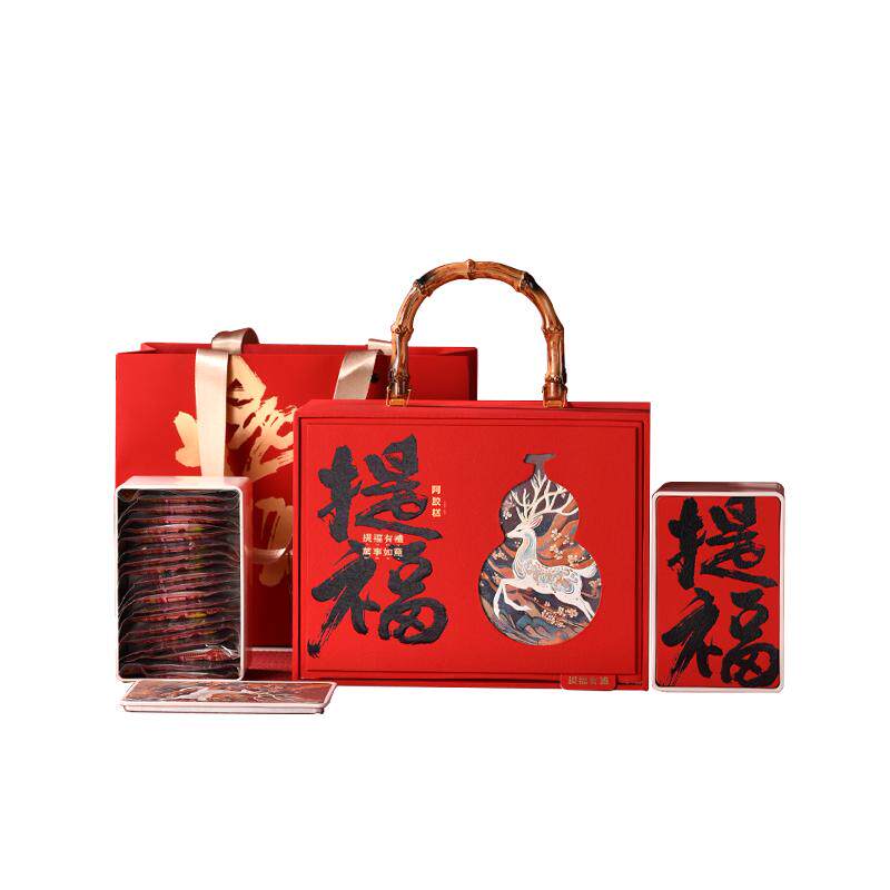 东阿手工即食阿胶糕片女性伴手礼过年货送礼新年礼盒装送长辈礼品