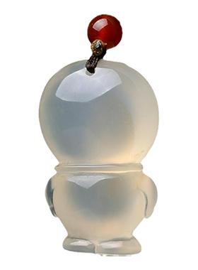 天然玉石玛瑙哆啦a梦叮当猫吊坠