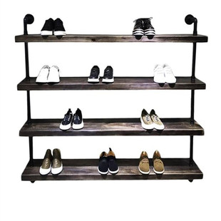 鞋店鞋架鞋店鞋货架包包展示架上墙搁板货架鞋店鞋柜女鞋童鞋货架