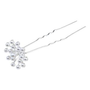 古风盘头发钗小花满天星珍珠水钻汉服头饰古装发型盘发U型夹