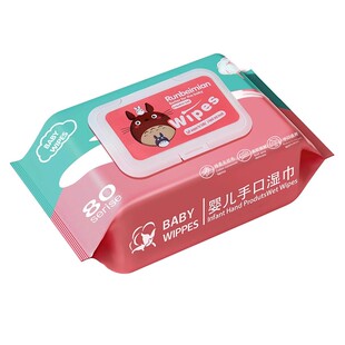 婴儿手口湿巾专用大包带盖纯化净水洁净安心湿纸巾