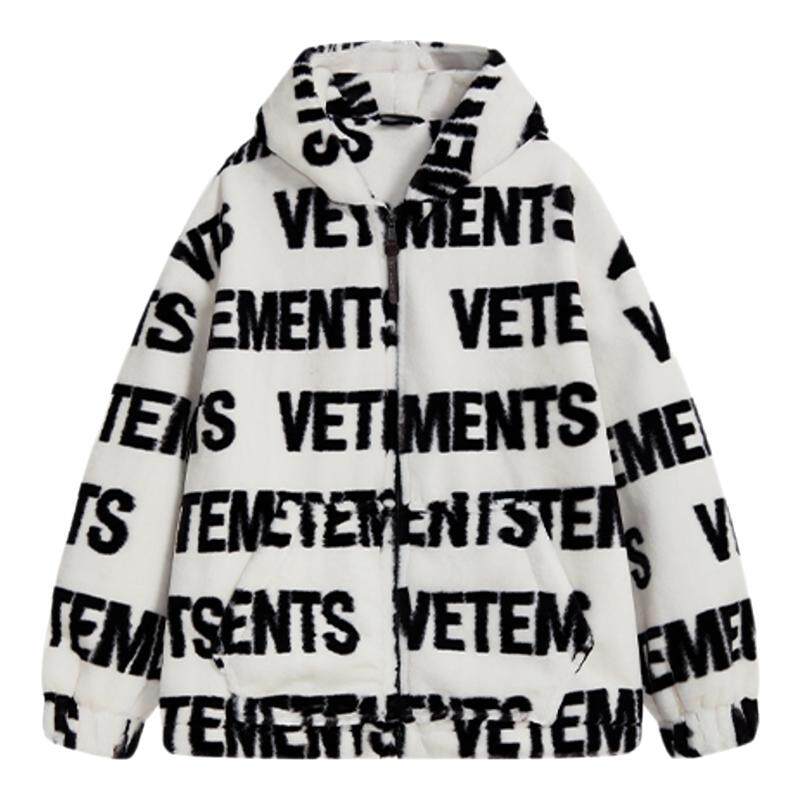 VETEMENTS仿兔毛面料女士单夹克