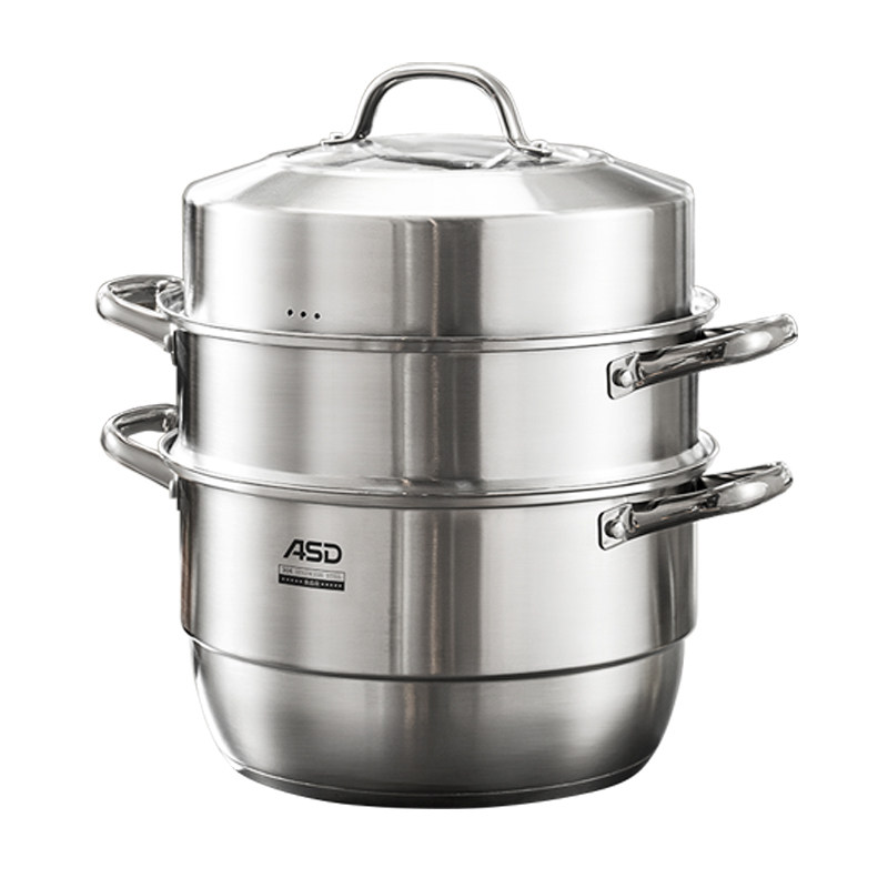 爱仕达蒸锅家用三层加厚不锈钢