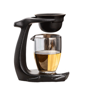 懒人茶漏过滤茶渣陶瓷公道杯一体茶具配件茶滤过滤架创意泡茶神器