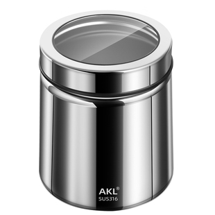 德国316不锈钢茶罐高颜值便携式精致茶叶存储罐防潮咖啡豆密封罐