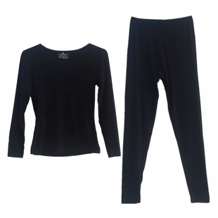 格凯纯棉超薄保暖内衣青年大圆领贴身秋衣秋裤打底棉毛衫套女3810