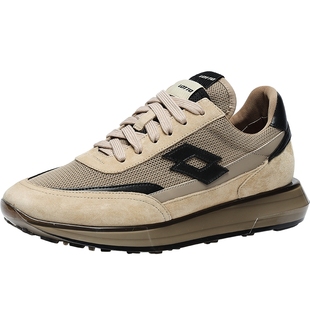 LOTTO乐途男鞋皮面加绒休闲鞋2025秋冬季新款复古防滑软底运动鞋