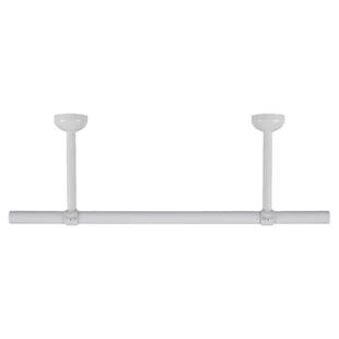 白色不锈钢固定式晾衣杆阳台顶装固定晾衣架单杆凉衣架杆式晒衣杆