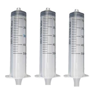 50ml针筒点胶加墨注射针筒塑料针筒手推针筒液体分装器螺口针筒