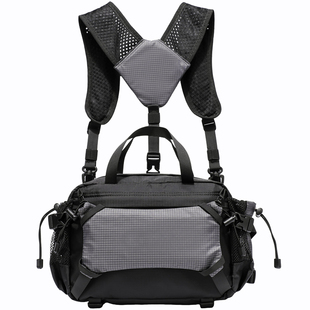 轻量化户外徒步登山包男小背包多功能斜挎包旅游轻便骑行腰包胸包