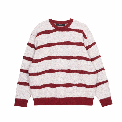 Hualun条纹加厚针织毛衣