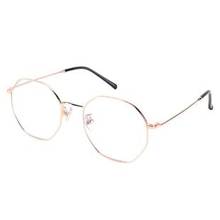 博士眼镜欧拿防蓝光辐射电脑近视女多边形镜框护目平光可配度数男