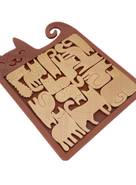 3D打印益智类异形可爱猫咪拼图培养孩子的思维能力创意趣味拼图