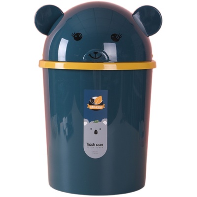 卡通防异味厕所纸篓翻盖垃圾桶