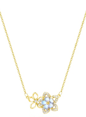 「月光樱花」999纯银项链原创