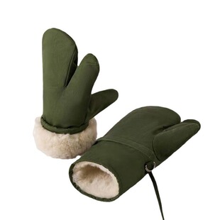 皮毛一体手套棉手闷子男冬季加厚保暖羊毛军东北防寒男款抗寒三指