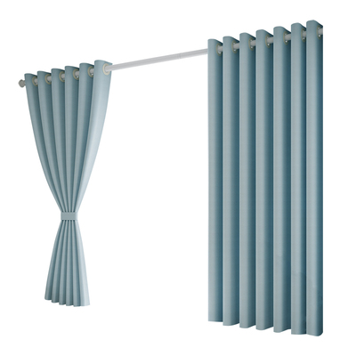 卧室飘窗窗帘免打孔安装简易2025新款伸缩杆一整套全遮光布料遮阳