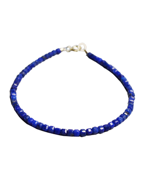 Ciel原创天然青金石小方块细手链