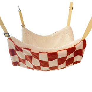 猫吊床悬挂式棋盘格猫笼子挂窝宠物小秋千吊床猫咪吊床吊篮吊猫袋