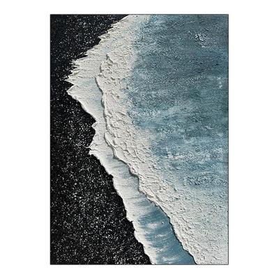 简约现代蓝色海景客厅抽象装饰画