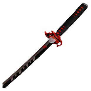 HCMY鬼灭之刃灶门炭治郎伊之助我妻善逸日轮刀木制COS武器未开刃