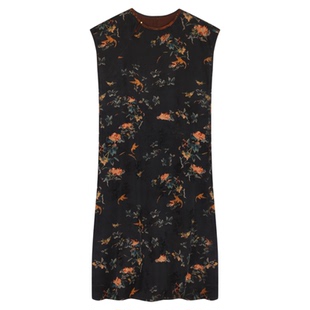 【花想容】红云纱连衣裙新中式盖袖夏季女裙中国风桑蚕丝长裙5205