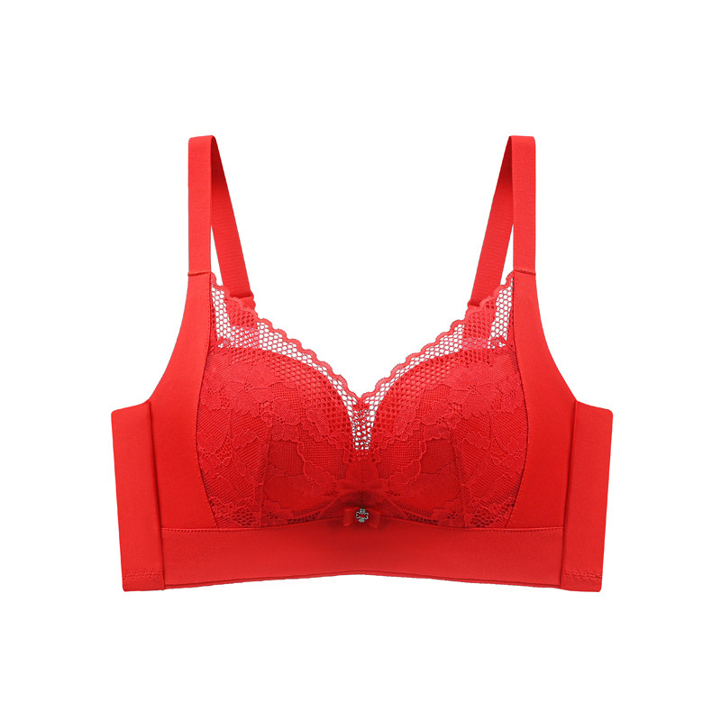 小胸薄款蕾丝无钢圈收副乳内衣