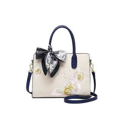 Cnoles蔻一蝴蝶兰丝带手提包包妈妈款实用新中式国风包包斜挎包女