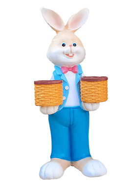 可爱风卡通植物盆栽阳台兔子摆件