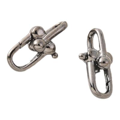 14K枪黑色马蹄扣猪鼻孔散链条