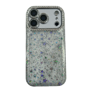 个性闪钻镭射星星适用苹果17手机壳透明iphone18promax小众轻奢17pro新款13防摔套15Pro极简14女款16Pro全包