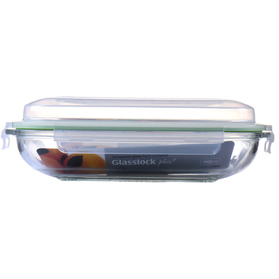glasslock进口钢化玻璃带盖长盘