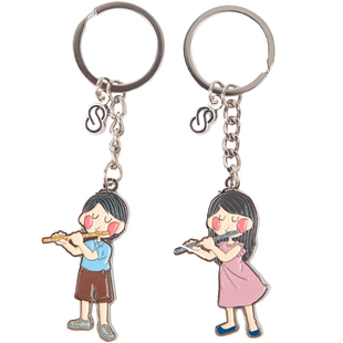 声音汇长笛钥匙扣金属长笛礼物原创长笛周边吹长笛的男孩女孩徽章