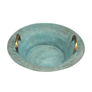 青铜器仿古摆件铜盆纯铜聚宝盆鱼洗盆龙洗盆家用风水招财聚财客厅