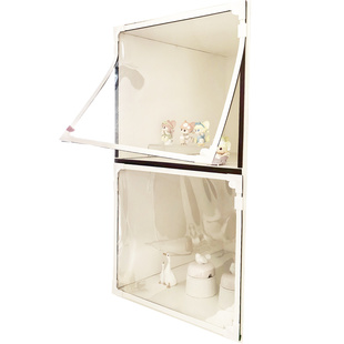 架子书柜帘防尘挡板帘白色透明透光磁吸帘自粘帘防尘防油防水厨房