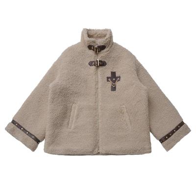 现货即发【榛果奶泡】咖色系银狐绒羊羔毛外套冬日收腰内搭半裙