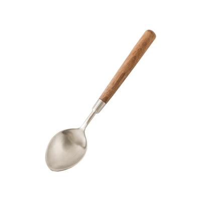 木柄勺子叉子组合汤勺304不锈钢