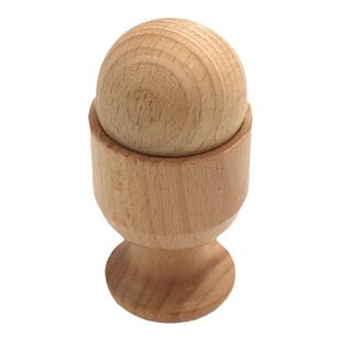 0-3岁3D投入练习木质早教蒙特梭利教具蛋杯两圆相扣正方体与盒子